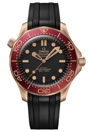 Omega Seamaster Diver Bronze Gold 300M Black Dial 42mm Rubber strap  210.92.42.20.01.003