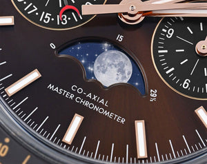 Omega Moonphase Speedmaster Chocolate dial 44.25mm  Crocodile band 304.23.44.52.13.001