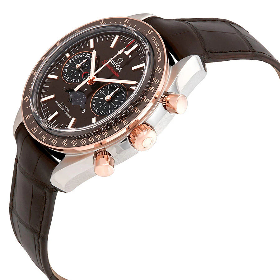 Omega Moonphase Speedmaster Chocolate dial 44.25mm  Crocodile band 304.23.44.52.13.001