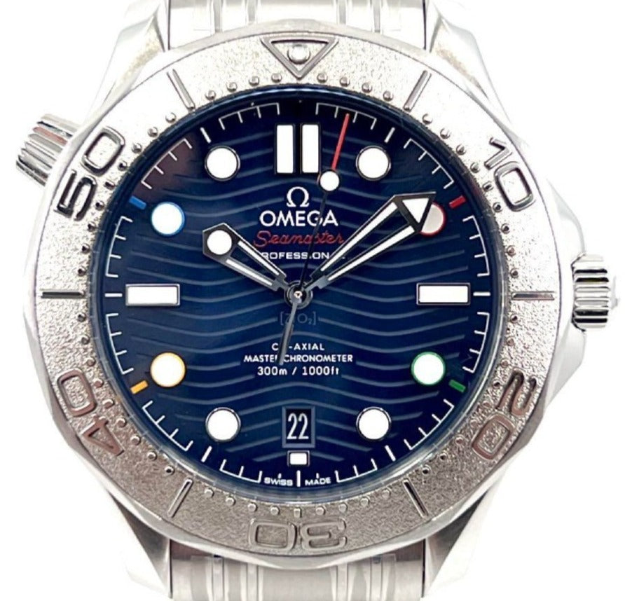 Omega Seamaster Diver Blue 300M Co-Axial "Beijing 2022"| Harley's Time LLC