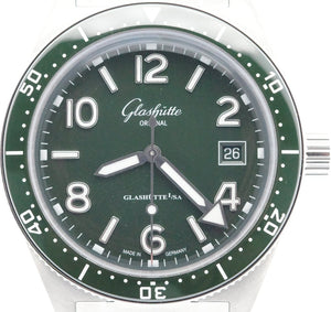 Glashutte Original SeaQ Reloj para hombre con esfera verde 39.5 1-39-11-13-83-70