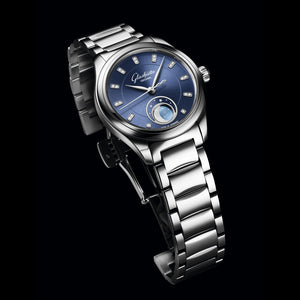 Glashutte Serenade Luna Blue dial 32.5mm 1-35-14-03-02-14