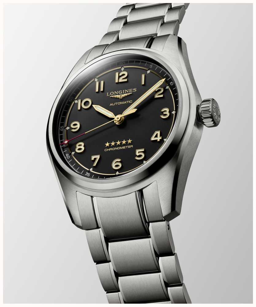 Longines Spirit Automatic Chronometer Titanium Black dial 40 L3.810.1.53.6