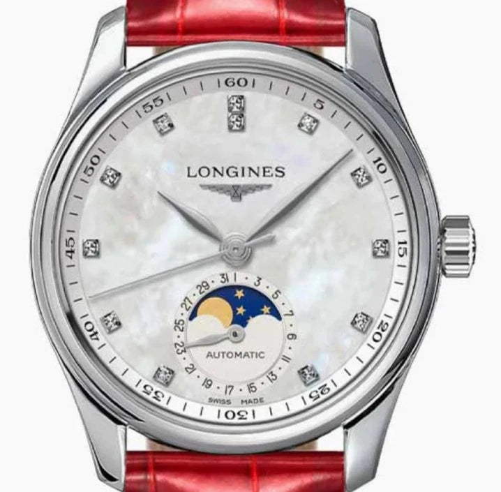 Longines Master Automatic Moonphase MOP dial 34mm L2.409.4.87.2