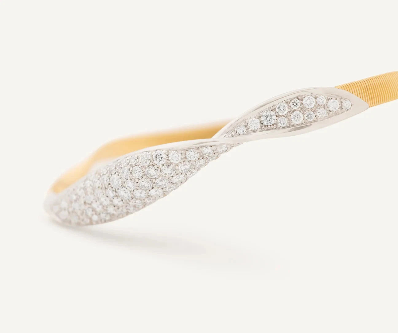 Marco Bicego Marrakech 18K Y/Gold Bracelet w/Wide Dia Pave Crossover SG750B1YWM5