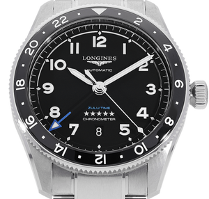 Longines Spirit Automatic Black Dial Zulu Time 42mm | Harley's Time LLC