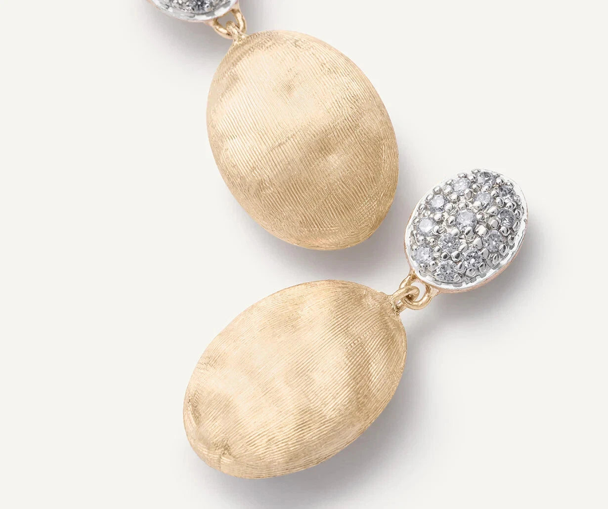 MARCO BICEGO Siviglia OB1289_B_YW_Q6  18K  & Diamond Medium Drop Earrings