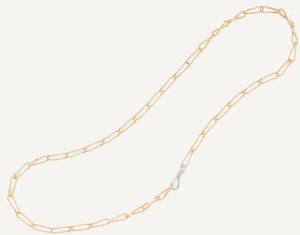 Marco Bicego Marrakech 18k Y/G Twisted coil link lariat w/Dia clasp CG849 B_YW_M5