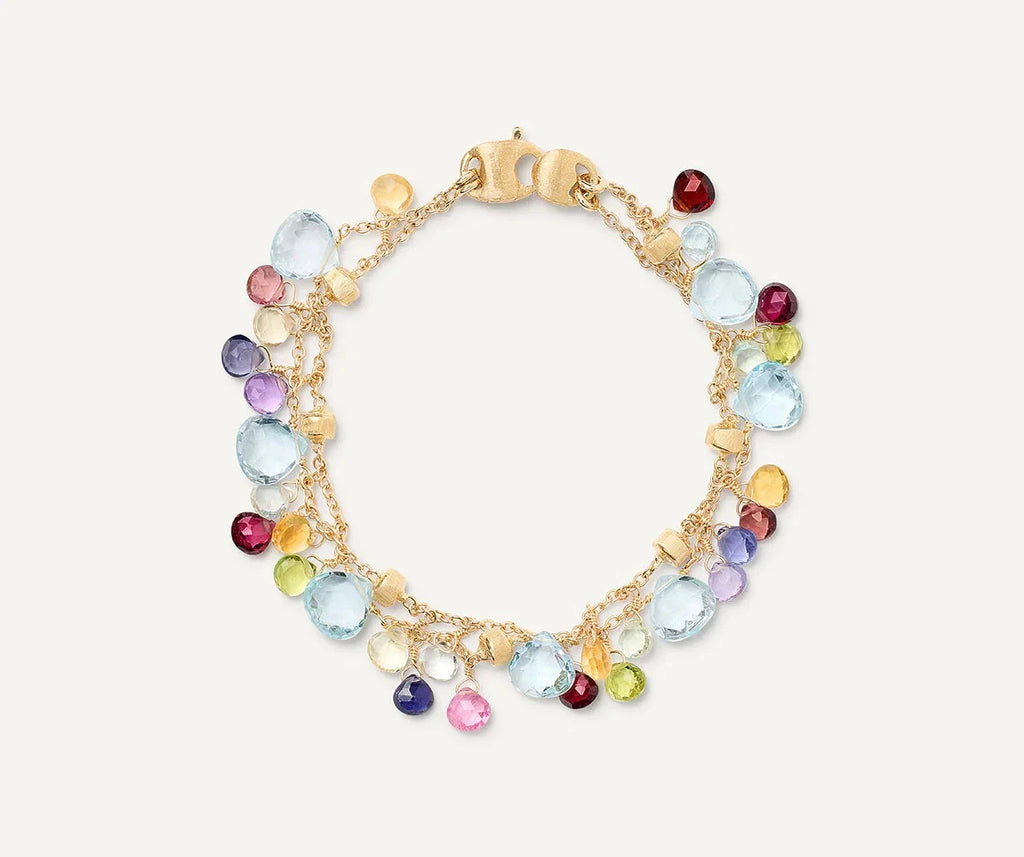RTR Marco Bicego Paradise 18K Y/Gold 2-Strand Gemstone Bracelet, Topaz AccentsBB2594