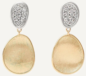 MARCO BICEGO Lunaria 18K Yellow Gold Double Drop Earrings  With Diamonds, Small Style Number: OB1751_B_YW_Q6