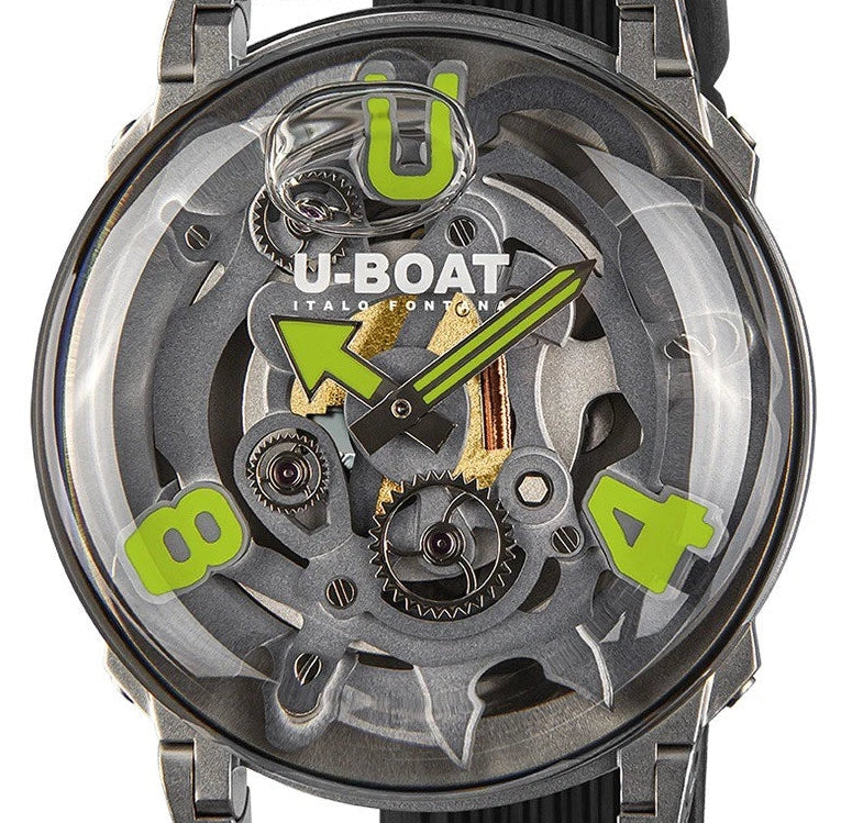 U-Boat U-65 44mm Ss Green dial Black rubber strap 3350