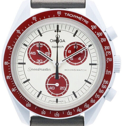 Swatch Moonwatch "Mission to Pluto" Swatch x Omega White 42mm S033M101