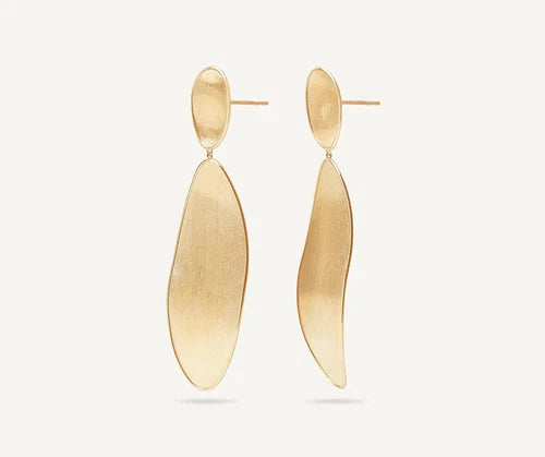 RTRMarco Bicego Lunaria 18K Y/ Gold Elongated Drop Earrings OB1805 Y02