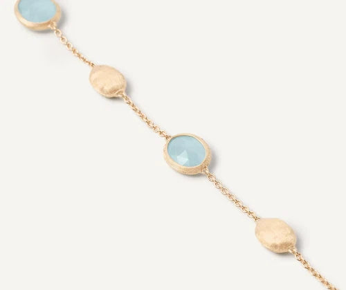Marco Bicego Siviglia 18K Y/Gold Aqua & Gold Bracelet BB1874 AQ01