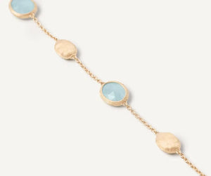 Marco Bicego Siviglia 18K Y/Gold Aqua & Gold Bracelet BB1874 AQ01