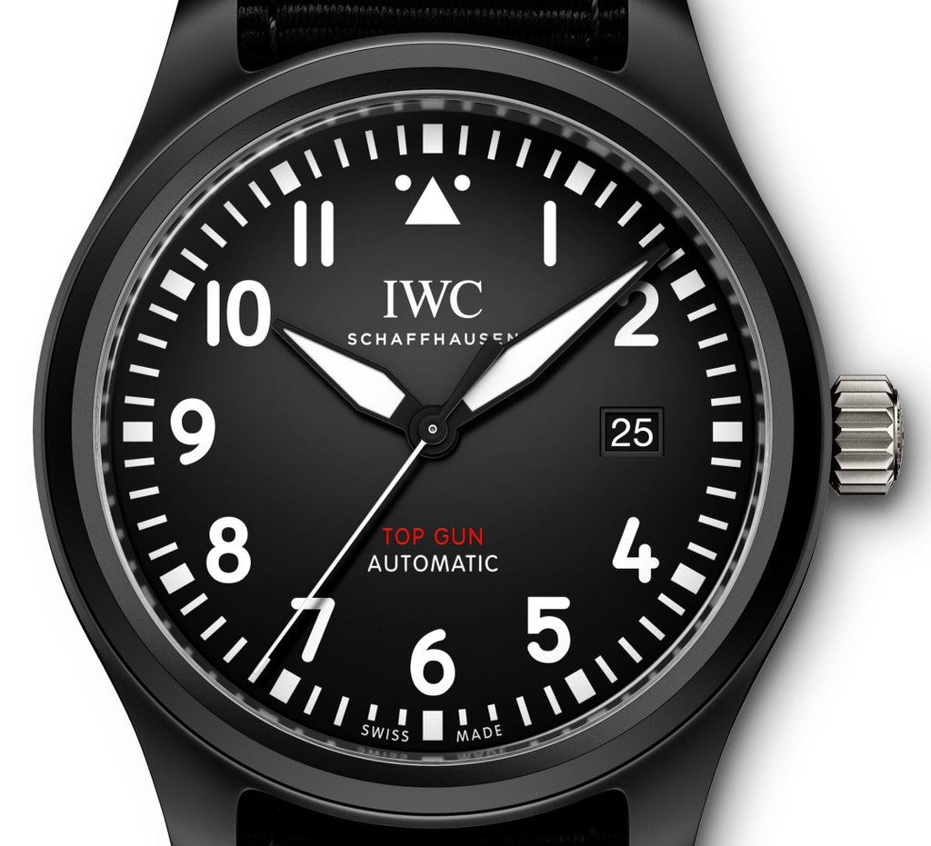 IWC Reloj de piloto automático Top Gun Esfera negra Reloj para hombre 41 IW326906