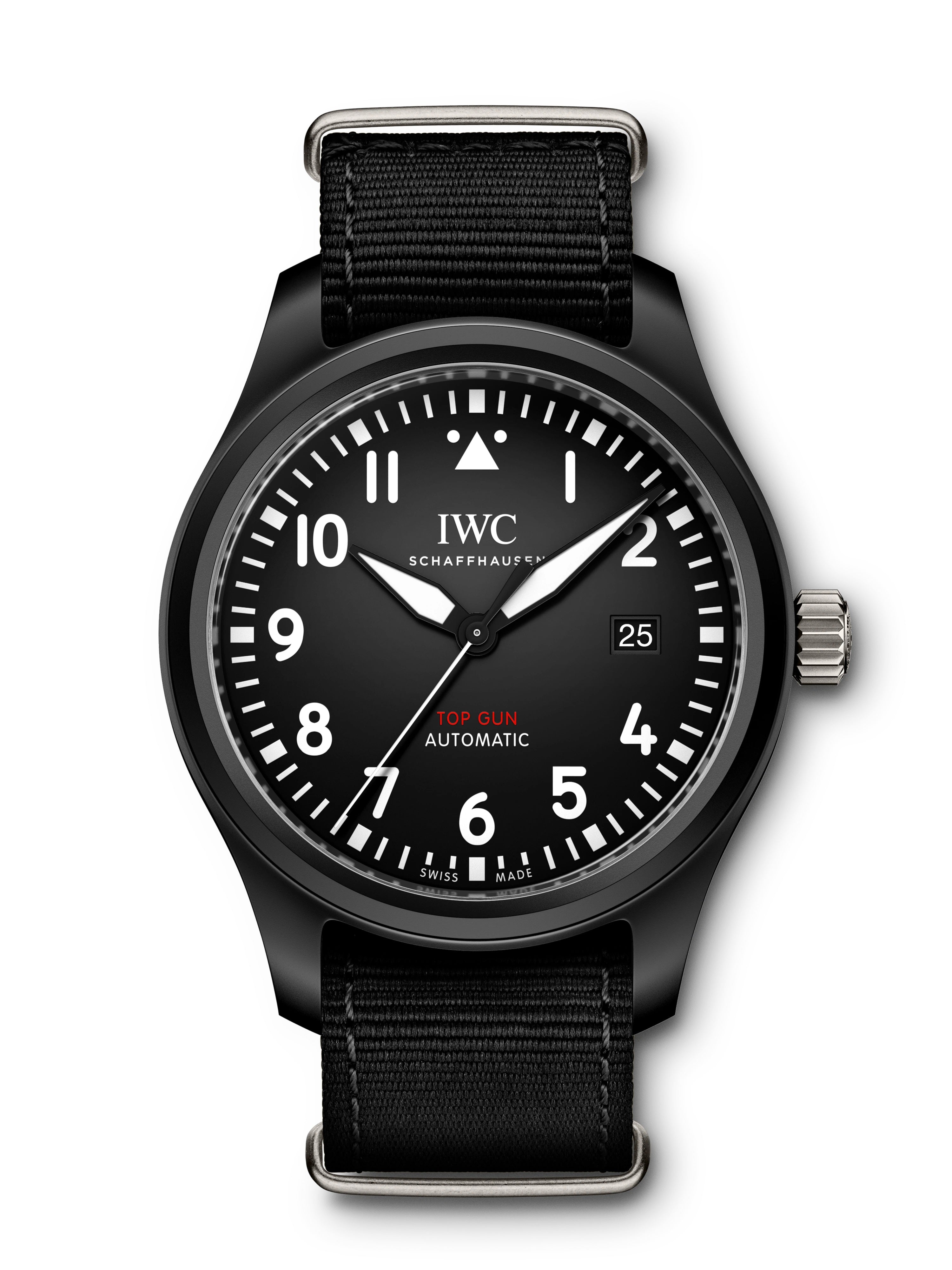 IWC Reloj de piloto automático Top Gun Esfera negra Reloj para hombre 41 IW326906