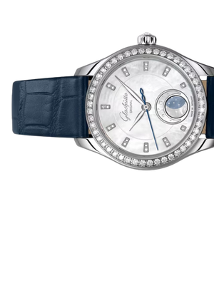 Glashutte Serenade Luna- Blue dial w/diamonds 32.5 mm 1-35-14-02-12-04