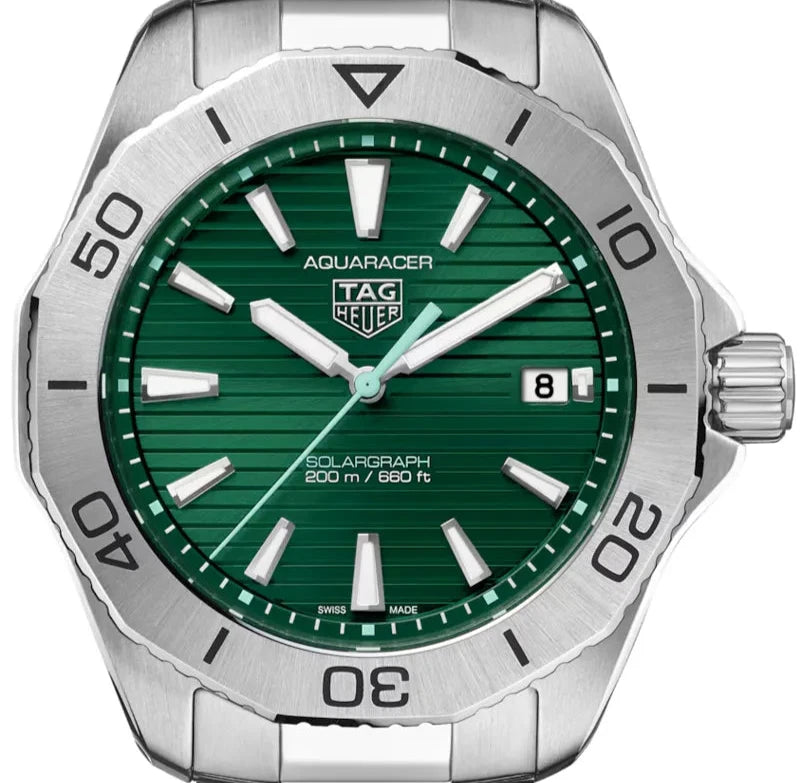 TAG Heuer Aquaracer Professional 200 Solargraph Green dial 40mm WBP1115.BA0000