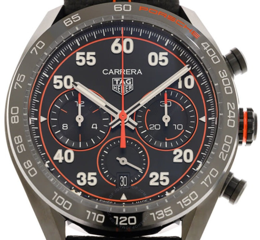 TAG Heuer Carrera Porsche Chronograph Mens Watch 44mm Ref#CBN2A1M.FC6526