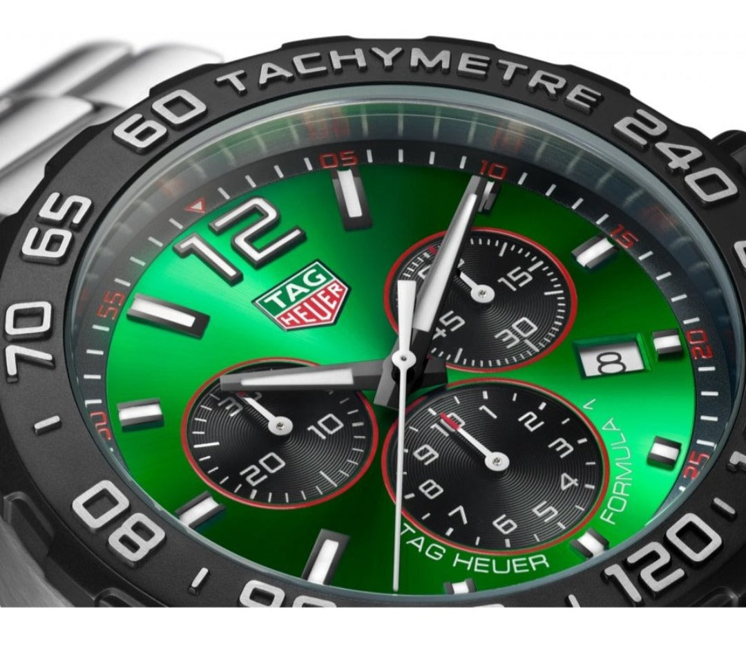 TAG Heuer Formula 1 Chronograph Green dial 43mm CAZ101AP.BA0842