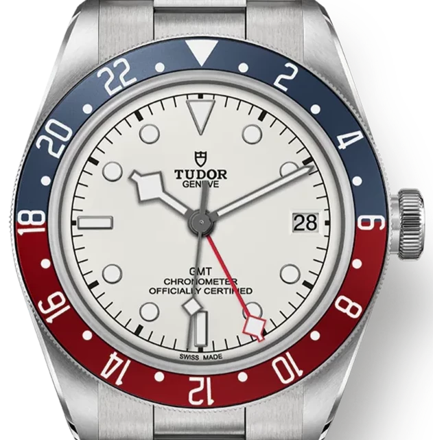 Tudor BLACK BAY GMT Pepsi Reloj para hombre con esfera blanca 41 M79830RB-0010