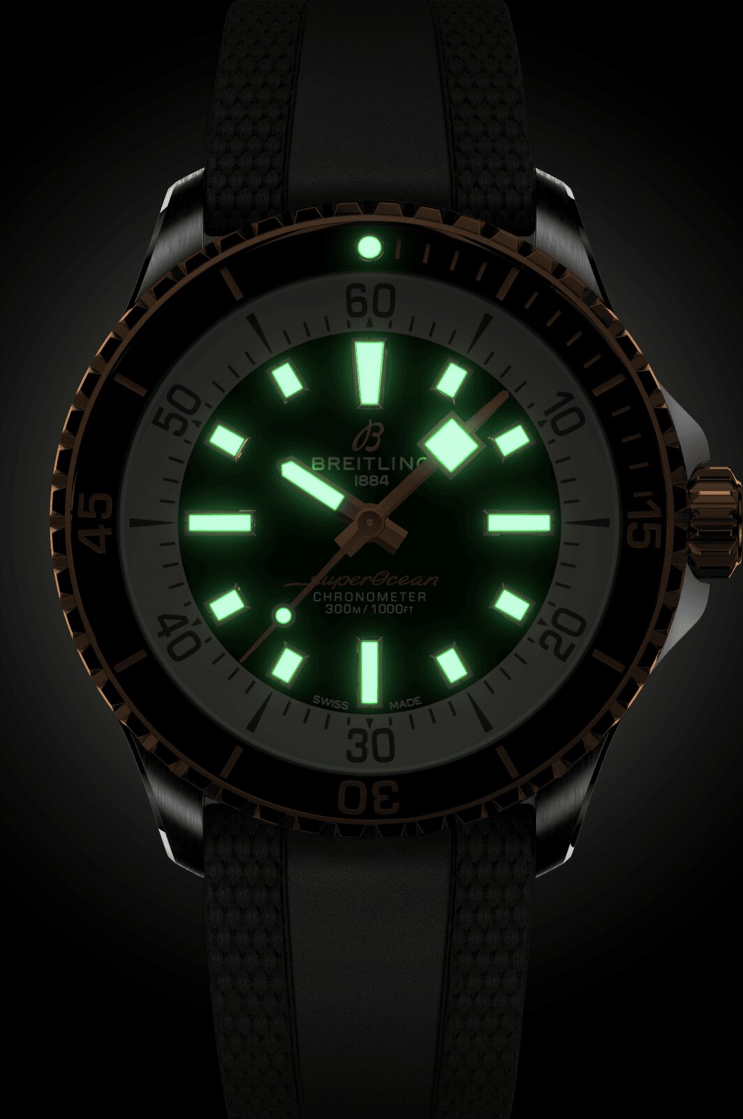 Breitling Superocean Automatic 42mm Blk/Gold dial U17375211B1S1