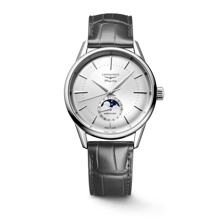 Longines Heritage Moonphase Automatic Silver dial 35.8 mm L4.815.4.72.2