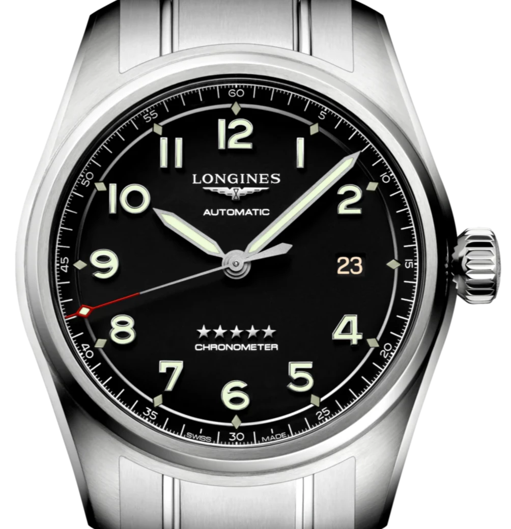 Longines Spirit Automatic Chronometer Titanium Black dial Mens watch 40 L3.810.1.53.6