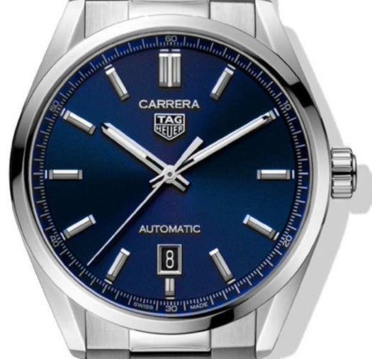 TAG Heuer CARRERA Date 39mm Blue dial Mens watch WBN2112.BA0639