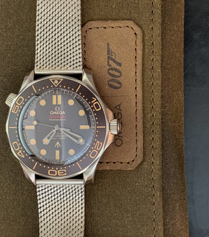 OMEGA Seamaster Diver 300M Bond 007 | Mesh Band Watch | Harley's Time LLC