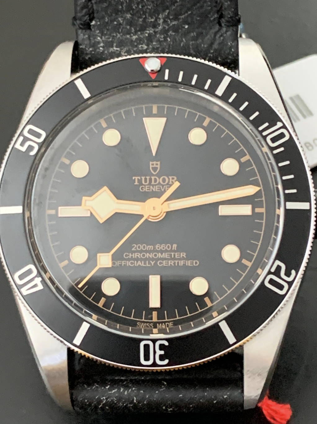 Tudor Black Bay Steel 41mm Leather strap Luxury Watch | Harley's Time LLC