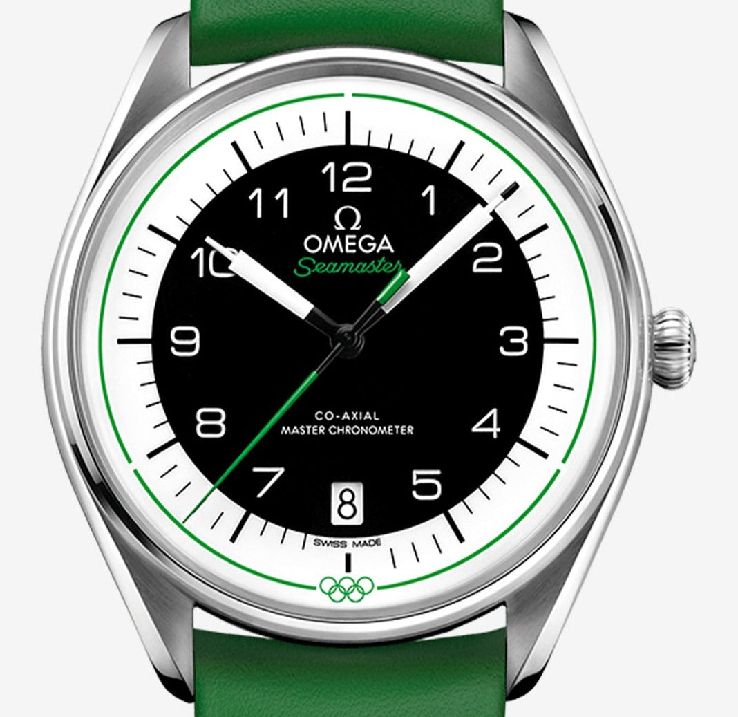 Cronometrador oficial Omega Olympic Ref# 522.32.40.20.01.005 Edición limitada Esfera verde 39,5 M