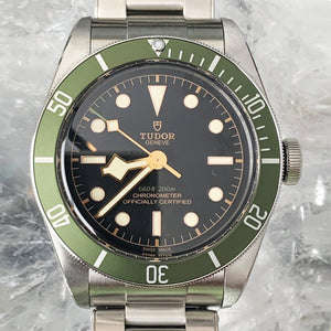 Tudor Black Bay Green Harrods con pulsera de acero y correa Nato Reloj para hombre 41 79230G 