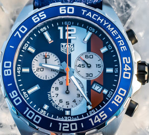 TAG Heuer Formula 1 Gulf Racing Special Edition Watch 43mm CAZ101N.FC8243