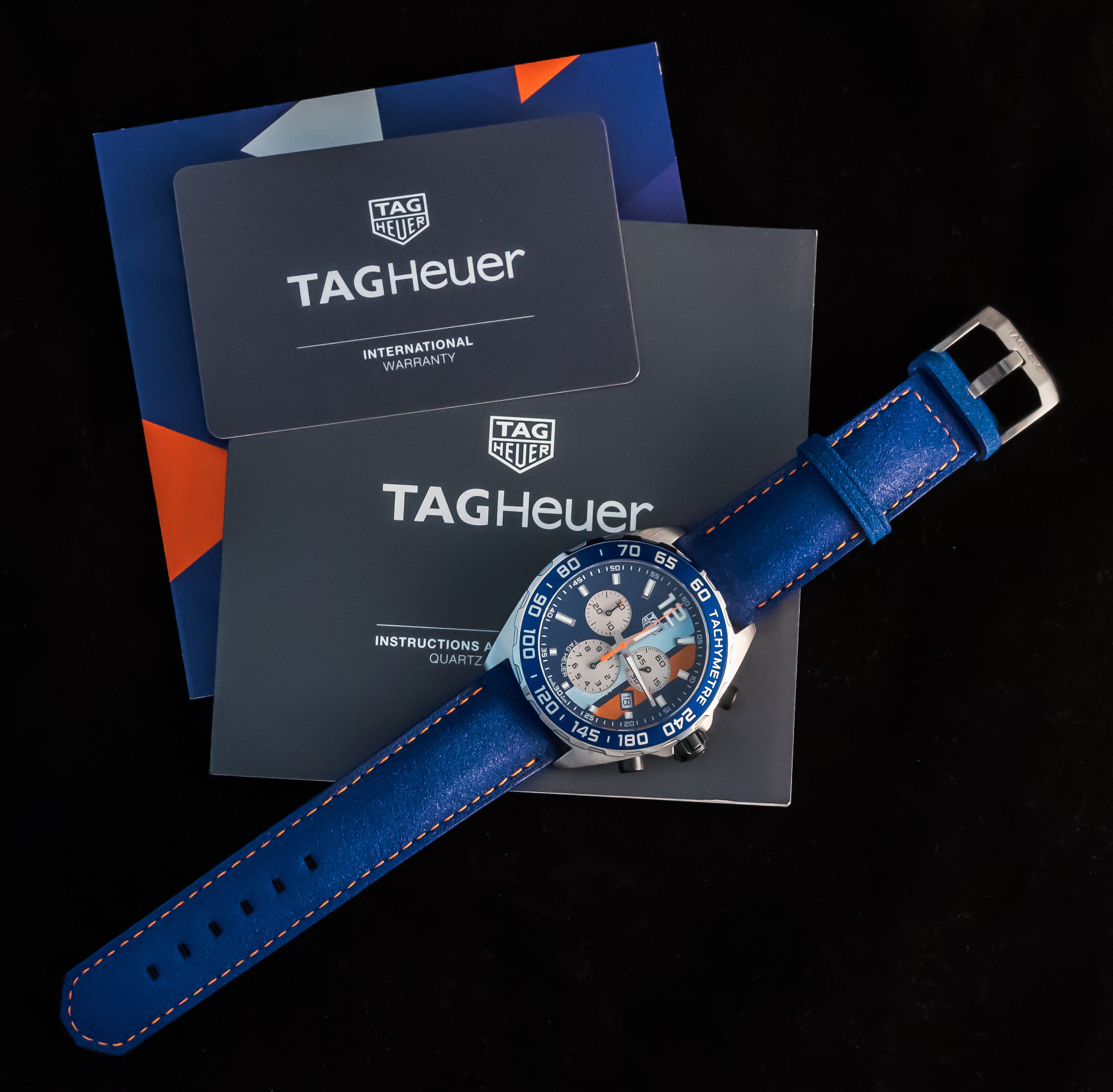TAG Heuer Gulf Formula 1 Quartz Blue, TAG Heuer Watches, Harley's Time LLC