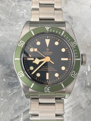 Tudor Black Bay Green Harrods  with Steel Bracelet & Nato Strap Mens watch 41 79230G