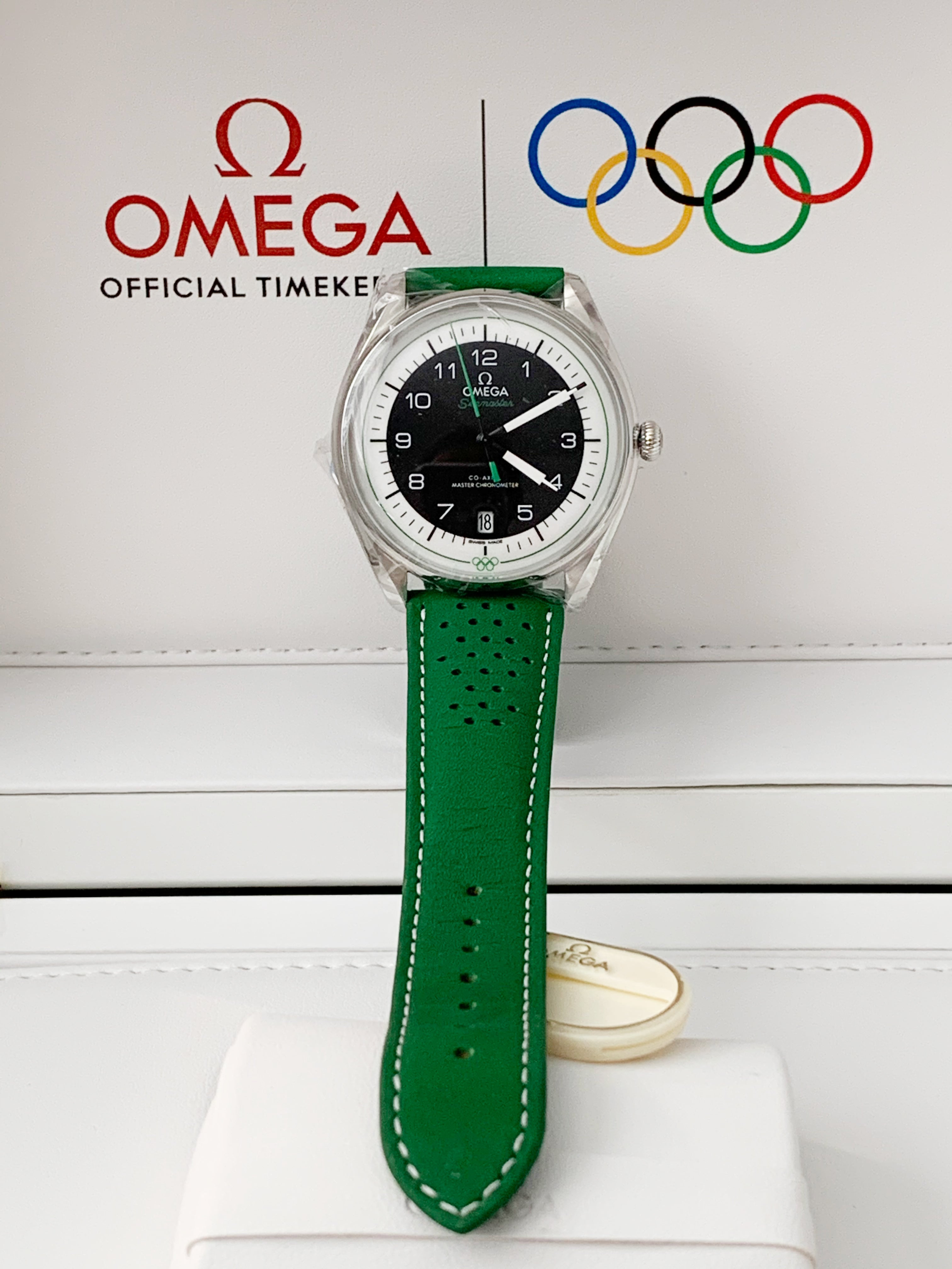 Cronometrador oficial Omega Olympic Ref# 522.32.40.20.01.005 Edición limitada Esfera verde 39,5 M