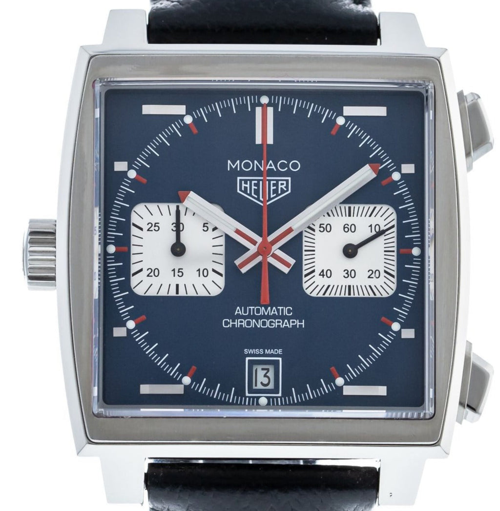 TAG Heuer CAW211P.FC6356 Steve McQueen Monaco Calibre 11 Leather strap 39mm