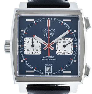 TAG Heuer CAW211PFC6356 Steve McQueen Monaco Calibre 11 Leather strap 39mm
