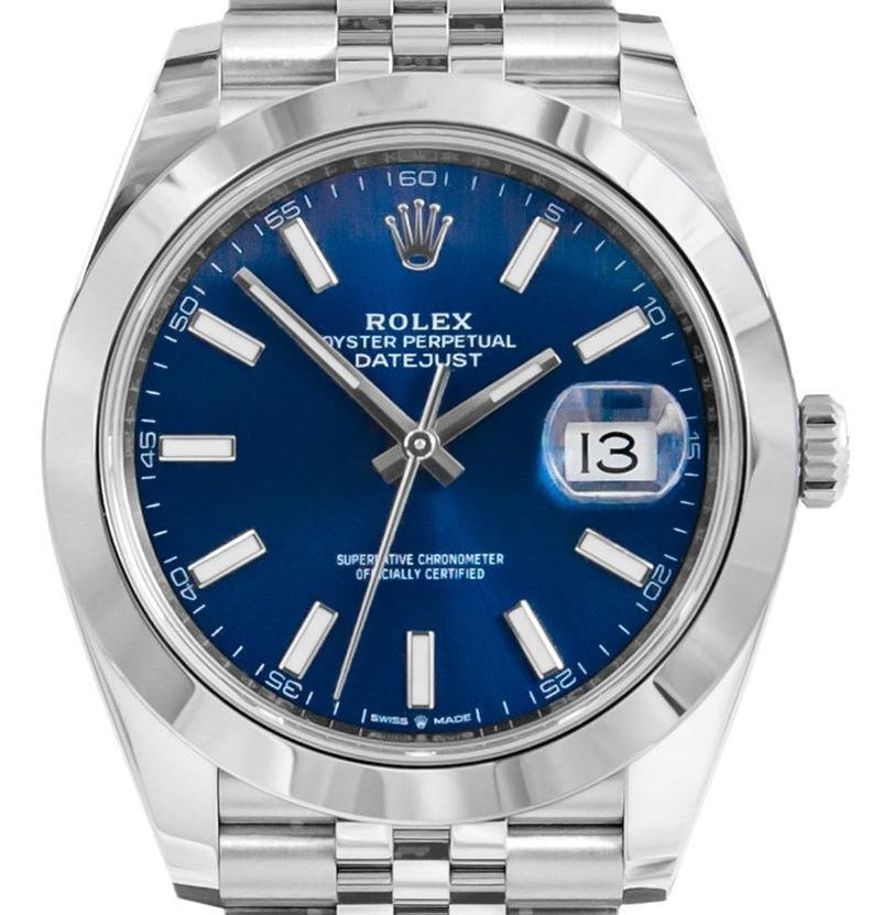 Rolex Datejust 41mm Blue Stick Dial Jubilee  Steel bracelet 41mm Ref#126300
