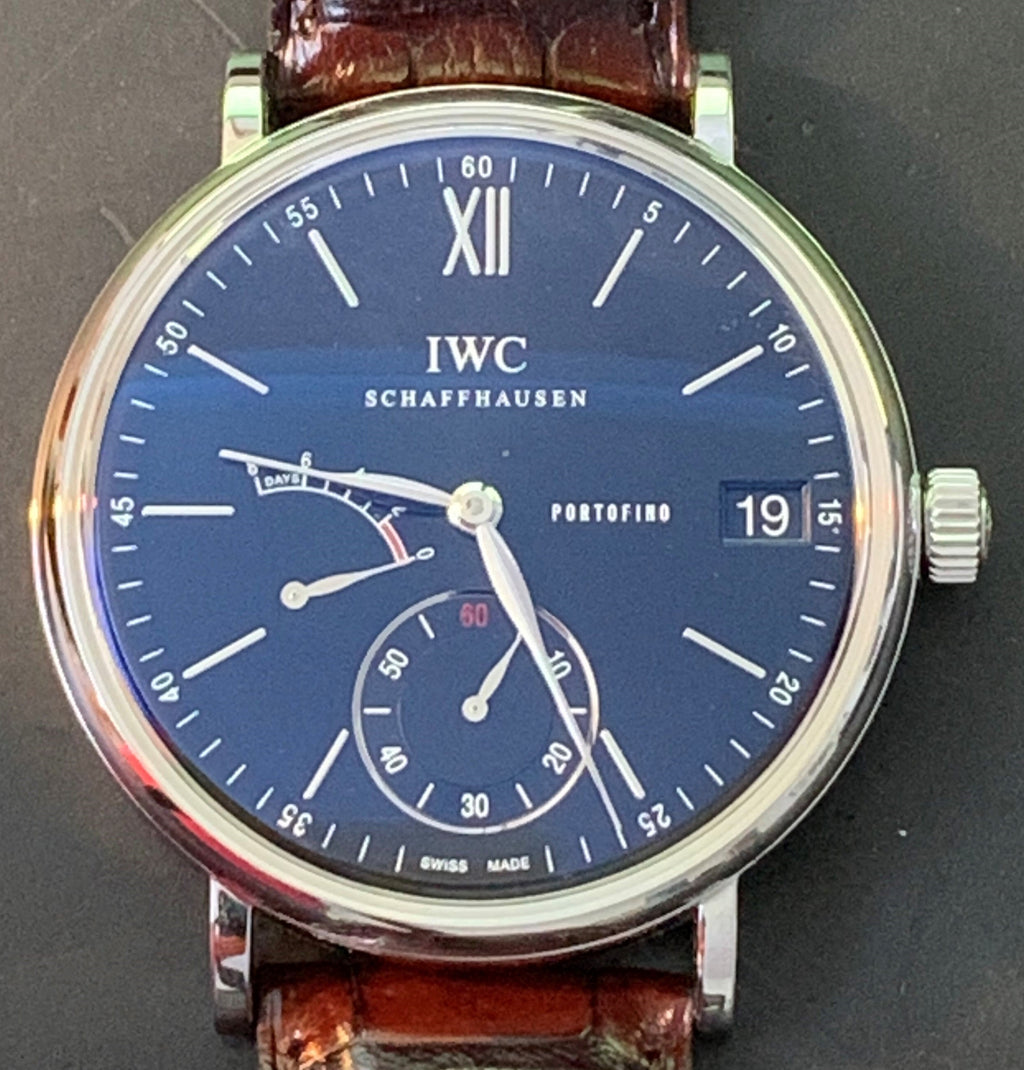 IWC Portofino Days Blue 45m Pre-owned Luxury Watch | Harley's Time LLC