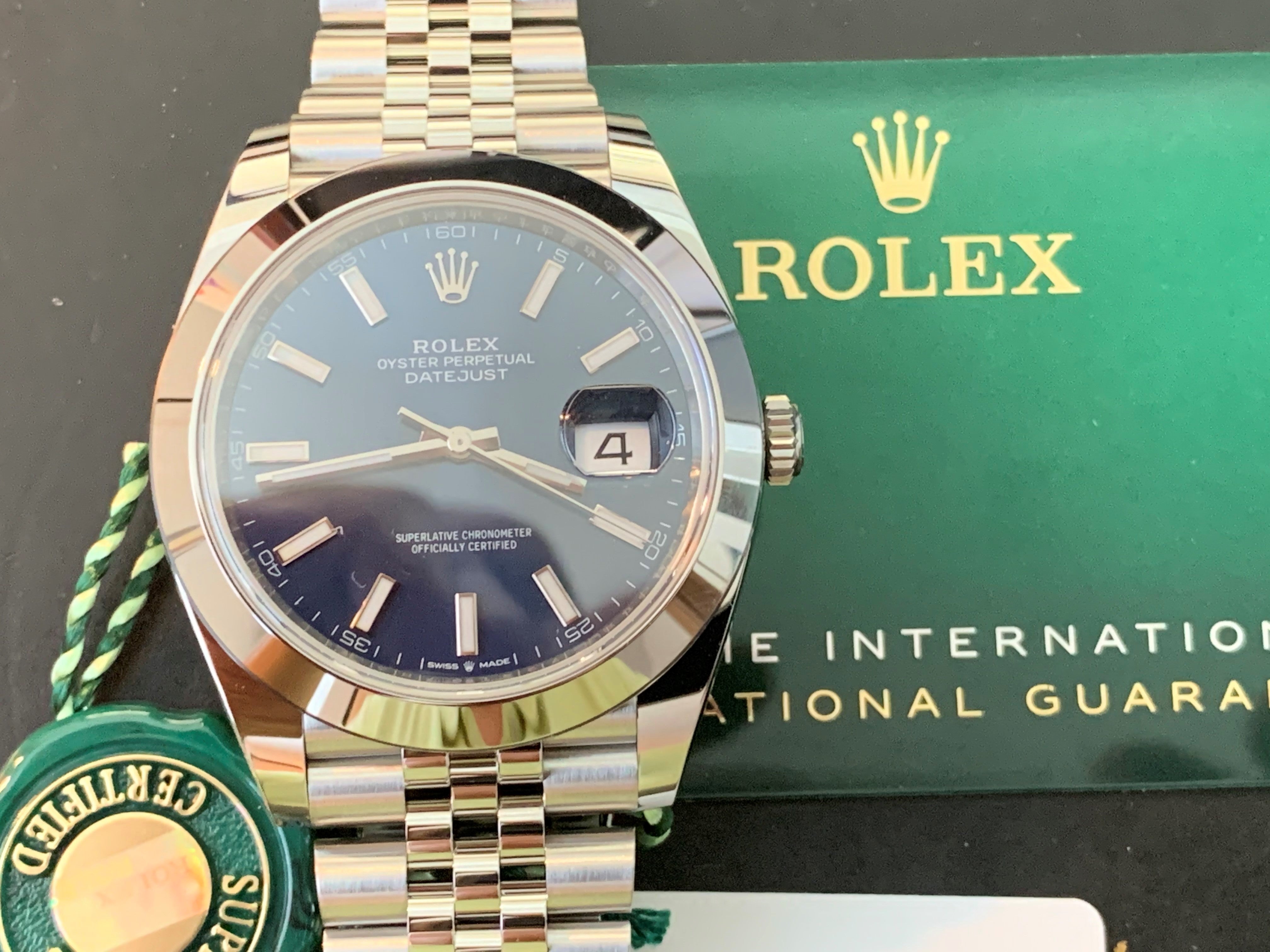 Rolex Datejust 41mm Blue Stick Dial Jubilee  Steel bracelet 41mm Ref#126300