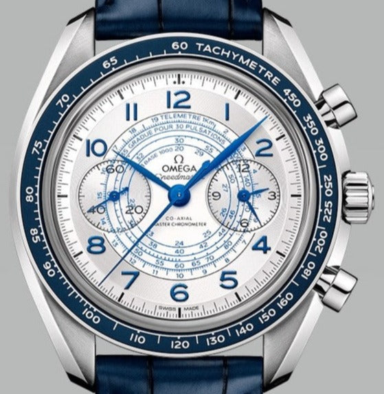 Omega Speedmaster Chronoscope Alligator Strap Watch | Harley's Time LLC