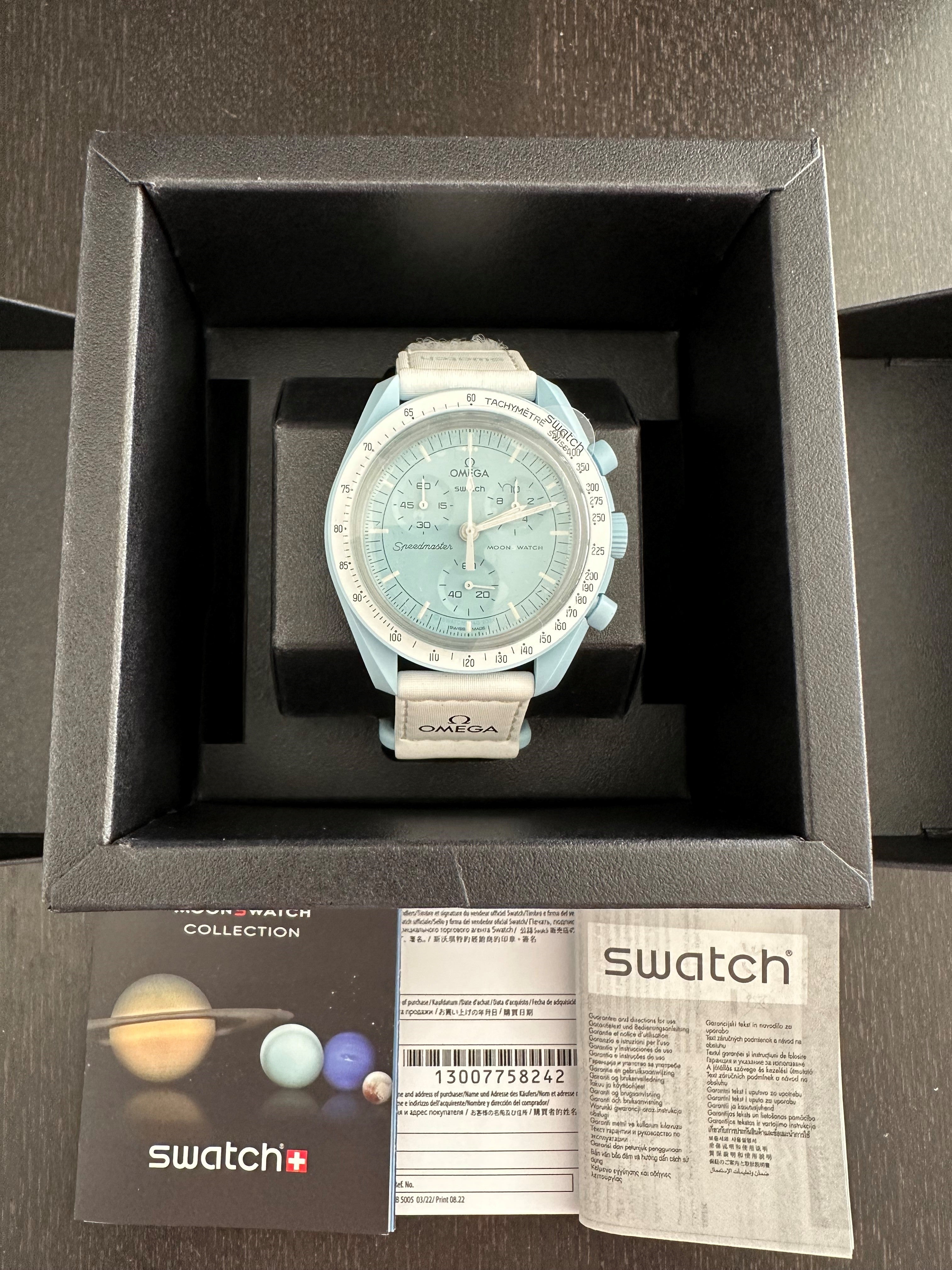 Swatch Moonswatch "Mission To Uranus" Swatch x Omega Light Blue 42 S033L100